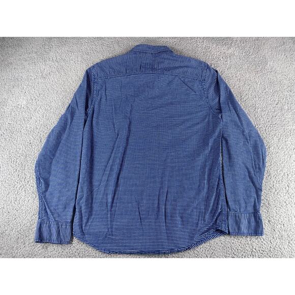 Hollister Shirt Mens Small Blue Plaid Button Down Long Sleeve Stretch Preppy - Picture 9 of 11